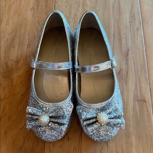 Silver Glitter Kids Mary Jane Shoes
